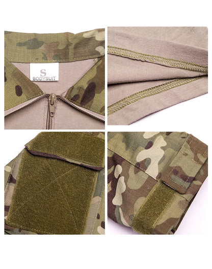 T-shirt Homme Manches Longues Outdoor — Modèle Patchwork Résistant - BLACKBEARD OUTDOOR INDUSTRIES