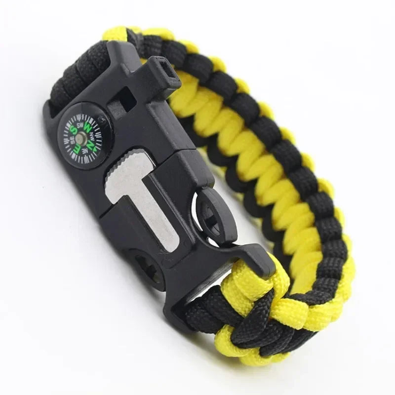 Bracelet de Survie Paracorde 3 en 1 pour Hommes et Femmes – Boussole, Sifflet, Couteau – Accessoire Multi-fonction pour Camping, Randonnée et Urgences - BLACKBEARD OUTDOOR INDUSTRIES