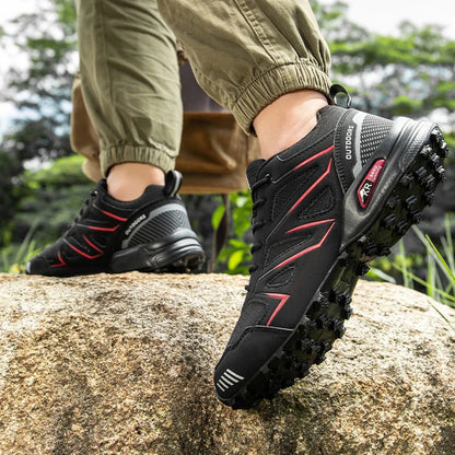 Chaussures de Randonnée Tactique Homme en Cuir — Respirantes, Antidérapantes, Grande Taille | EU 39-47