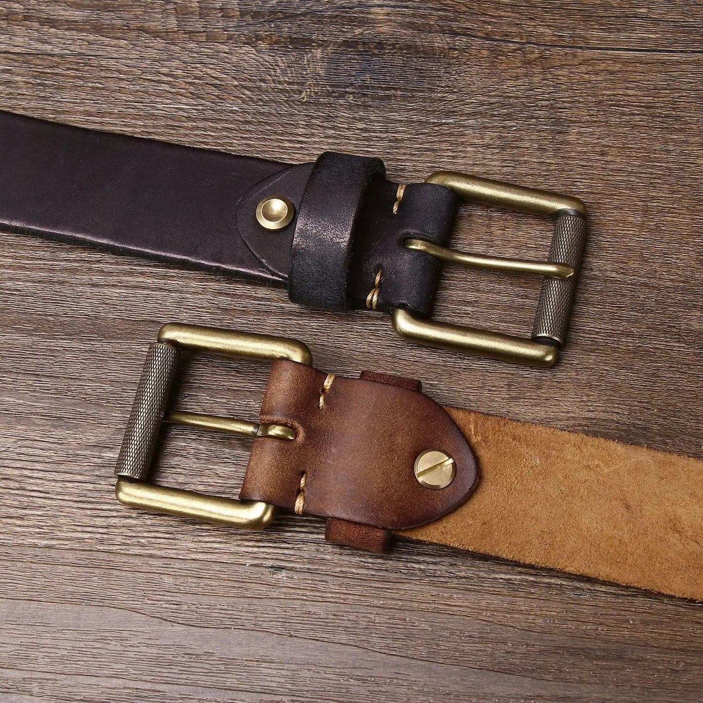Ceinture Vintage en Cuir de Vachette Véritable Ma boutique