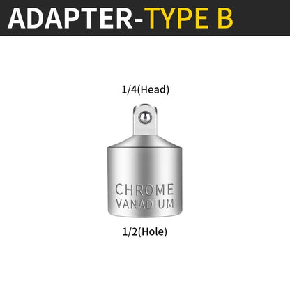 Onnfang Adaptateur Douille Cliquet – 1/2", 3/8", 1/4" CR-V Chrome Vanadium – Outils de Réparation Auto, Vélo, Maison, Garage - BLACKBEARD OUTDOOR INDUSTRIES