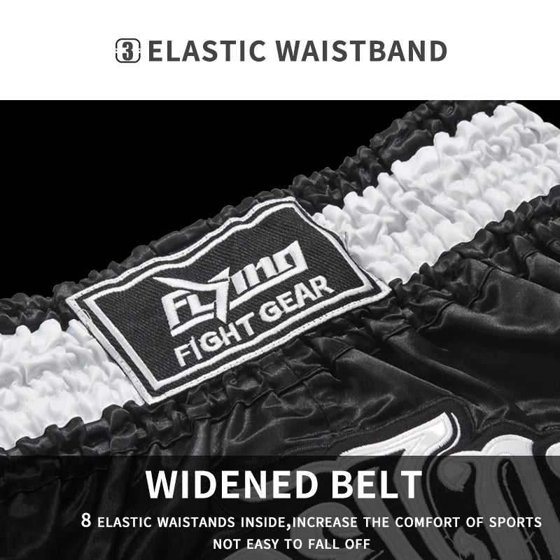 Shorts de Muay Thai et Boxe – Pour Hommes, Femmes, Enfants et Adolescents, Kickboxing, MMA, Sanda, Grappling, BJJ – Pantalons de Sport - BLACKBEARD OUTDOOR INDUSTRIES