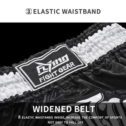 Shorts de Muay Thai et Boxe – Pour Hommes, Femmes, Enfants et Adolescents, Kickboxing, MMA, Sanda, Grappling, BJJ – Pantalons de Sport - BLACKBEARD OUTDOOR INDUSTRIES