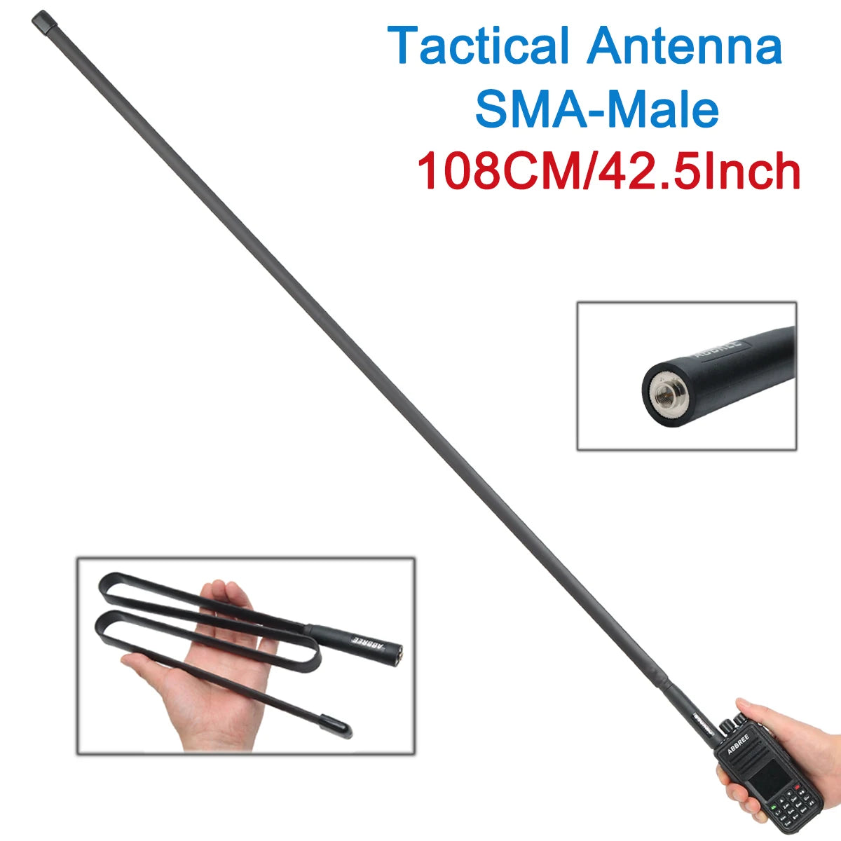 Antenne Tactique Pliable ABBREE AR-152A SMA-Female – VHF/UHF 144/430MHz – Pour Radios Baofeng / UV-5R / UV-82 / UV-13 PRO / Quansheng K5 - BLACKBEARD OUTDOOR INDUSTRIES