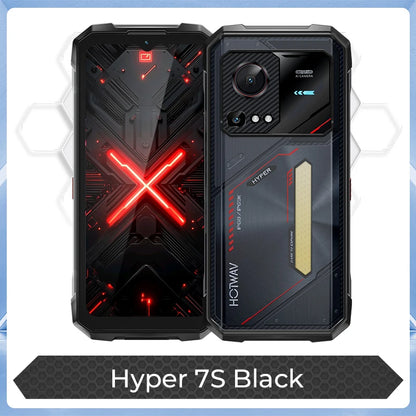 HOTWAV Hyper 7S — Smartphone Incassable 5G, Batterie 10800mAh, IP68/IP69K, Android 15, 120Hz, Lampe 280lm