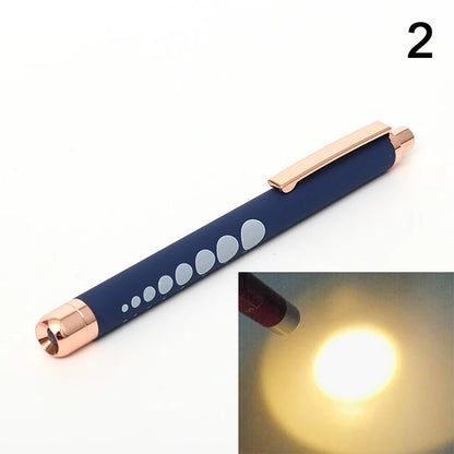 Stylo-Lampe Médical LED – Lampe de Poche Mini Infirmier & Médecin Lumière Blanche/Jaune