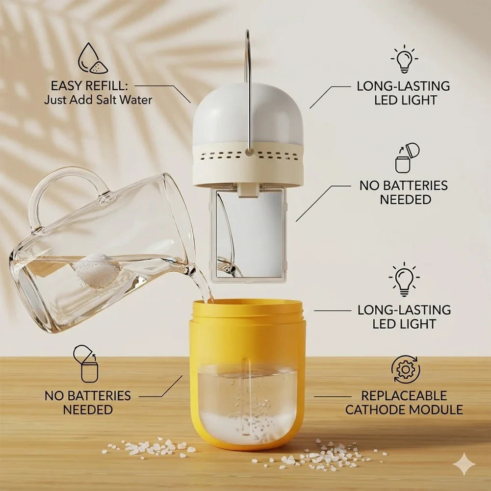 Lampe à eau salée portable pour camping