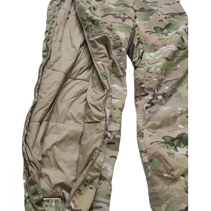 Tenue tactique grand froid camouflage multicam, veste et pantalon rembourrés