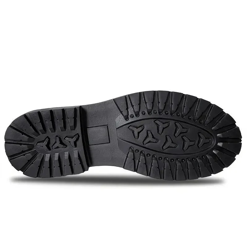 Bottes tactiques homme grande taille en cuir, hiver