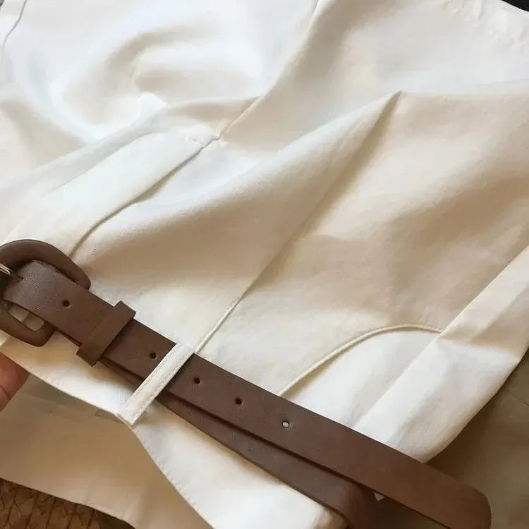 Short Large Femme Été – Style Classique & Décontracté Coupe A-Line, Léger, Coton Mélangé, Taille Mi-haute, Fermeture Zippée Ma boutique