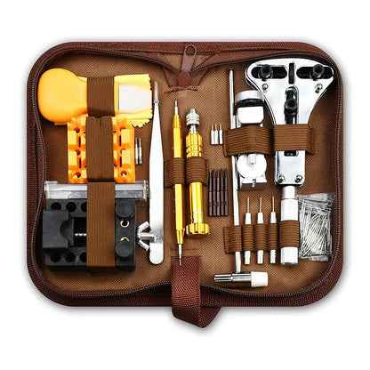 Kit d'Outils de Réparation de Montres - Outils de Remplacement de Piles, Retrait de Maillons, Ouvre-Boîtier, Gants Antistatiques - BOXUEQI BLACKBEARD OUTDOOR INDUSTRIES