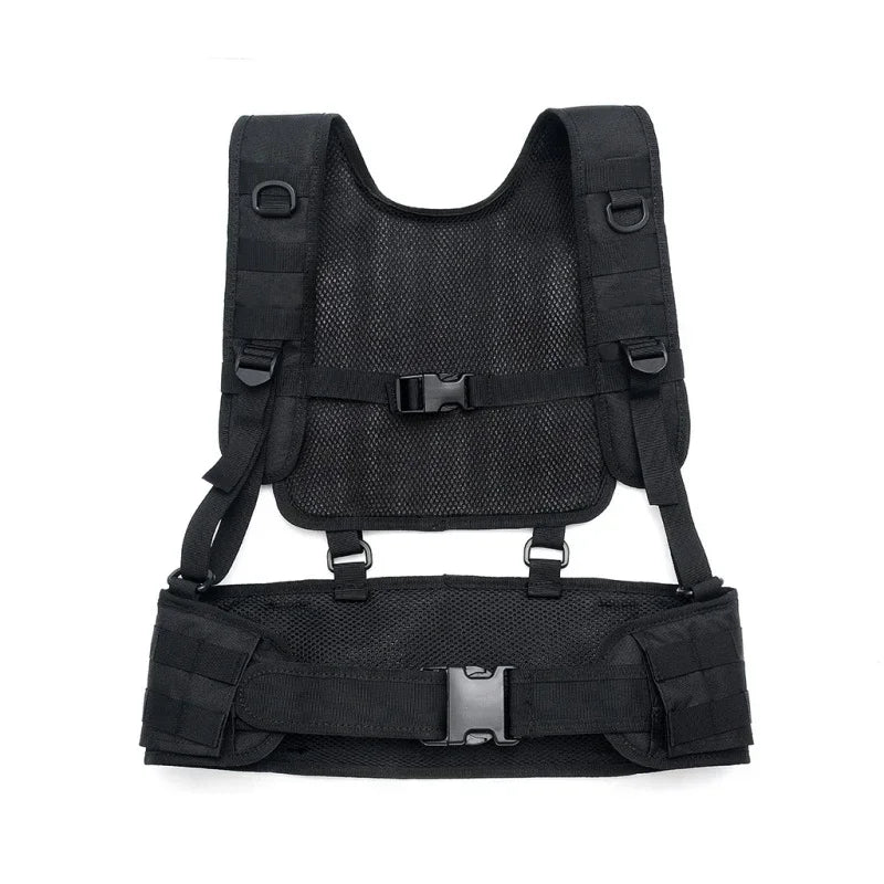 Brelage tactique MOLLE réglable – Harnais et ceinture rembourrée