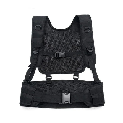 Brelage tactique MOLLE réglable – Harnais et ceinture rembourrée