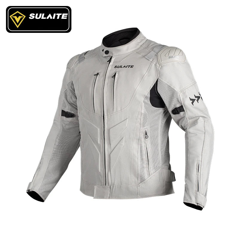 SULAITE Veste Moto Homme Femme – Blouson Moto Homologué CE avec Armures – Mesh Respirant – S à 4XL
