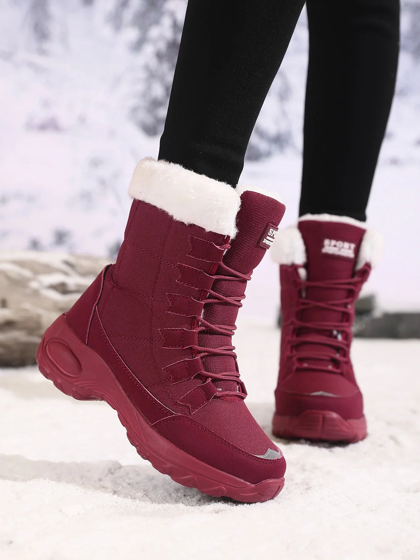 Bottes Hautes Femme – Chaudes & Imperméables – Fourrées et Confortables – Modèle Hiver PANDA ENERGY - BLACKBEARD OUTDOOR INDUSTRIES