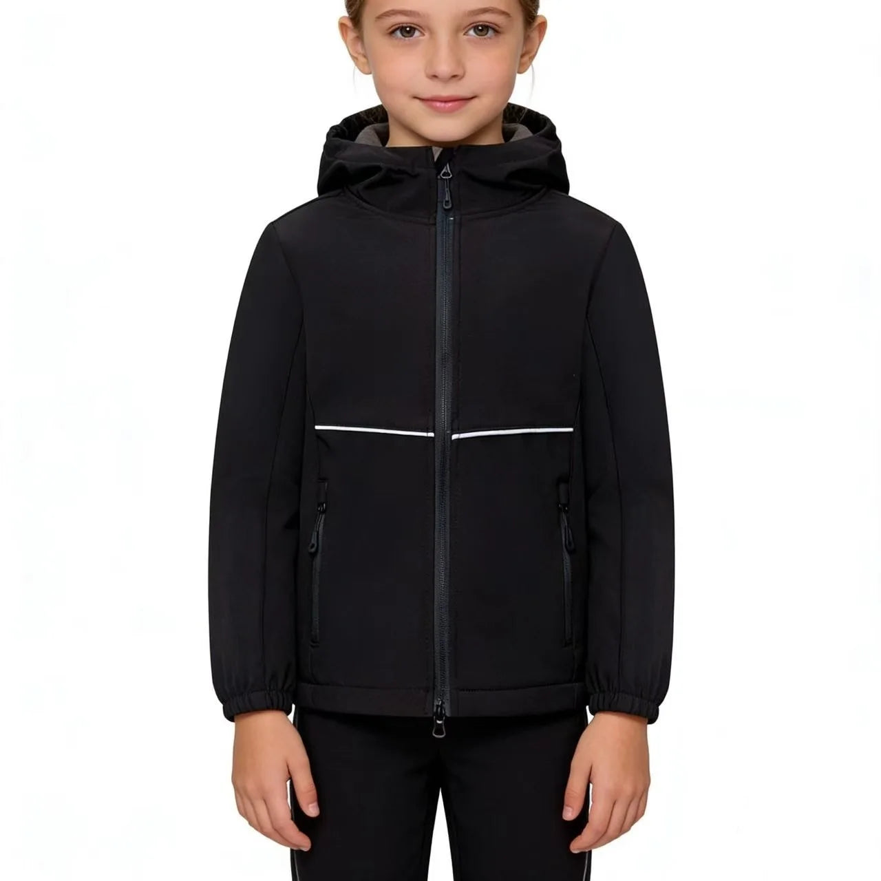 Veste Softshell Enfant Coupe-Vent Imperméable – Randonnée Outdoor Garçon Fille