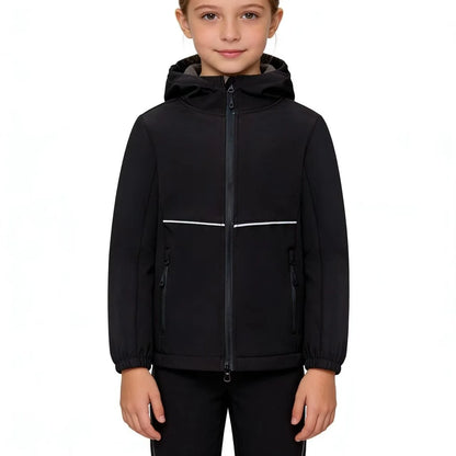 Veste Softshell Enfant Coupe-Vent Imperméable – Randonnée Outdoor Garçon Fille
