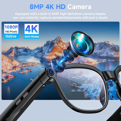 Lunettes Connectées AI 1080P – Caméra HD, Bluetooth 5.3, Traduction Temps Réel | Modèle M02S