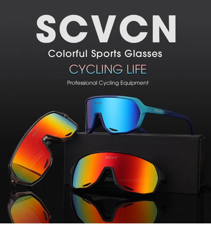 Lunettes de Vélo SCVCN UV400 - Lunettes de Sport pour Homme et Femme, Protection UV - BLACKBEARD OUTDOOR INDUSTRIES