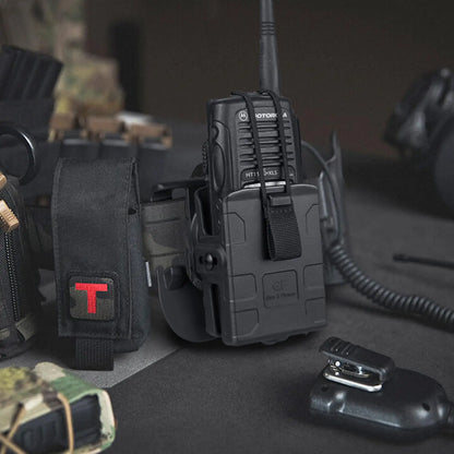 Holster Radio Universel Réglable – Étui Coque Rigide Quick Draw pour Motorola APX6000, Kenwood, Hytera – Noir ou Vert