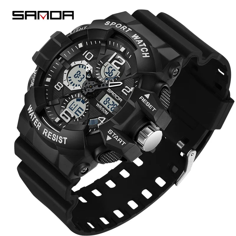 Montre militaire tactique SANDA 3168 analogique et numérique
