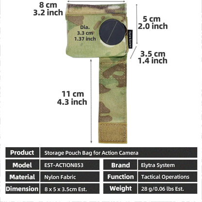 porte caméra piéton Molle – Style Tactique, Conçu pour Gilets et Sacs à Dos Molle BLACKBEARD OUTDOOR INDUSTRIES