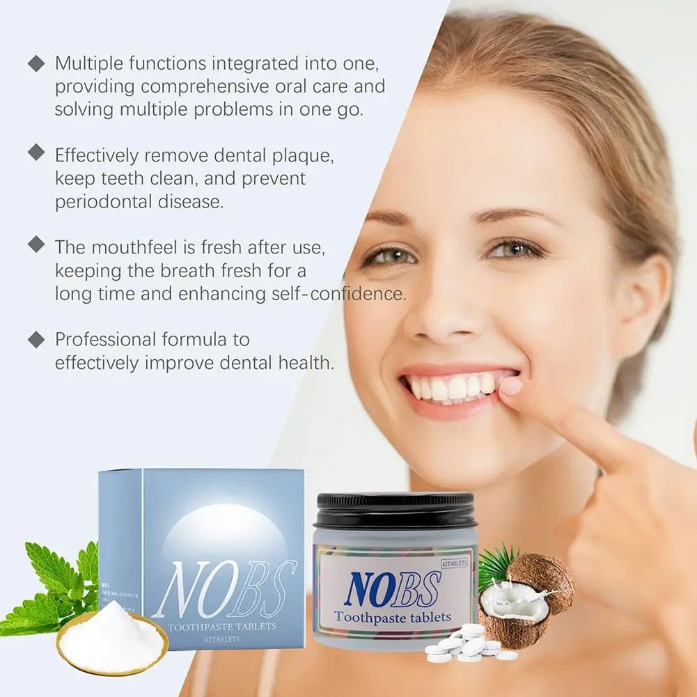 Comprimés Dentifrice à Croquer – 62 Pastilles Menthe Fraîche - BLACKBEARD OUTDOOR INDUSTRIES