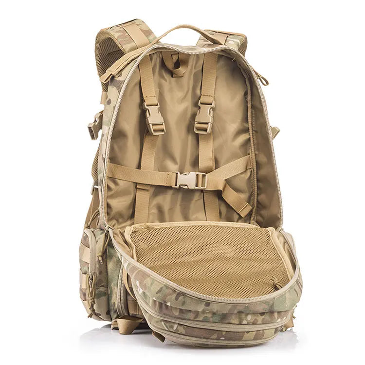 Sac à Dos Tactique Yakeda KF-007 45-50L Nylon 1000D – Camouflage ATFG, CP, BK, GN, TAN | Randonnée, Airsoft, Escalade