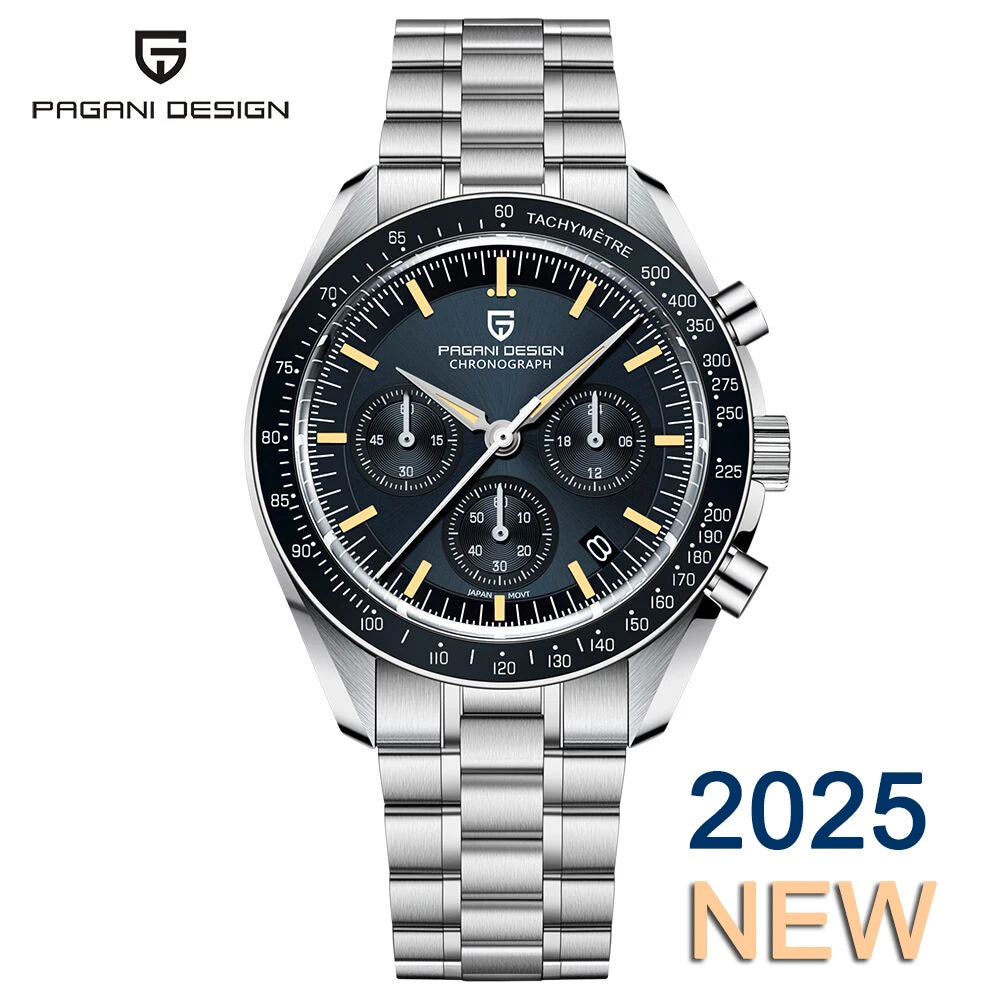 Montre Chronographe Pagani Design PD1701 Moon Watch 2026 — Japon, Saphir, 10 ATM + Boîte