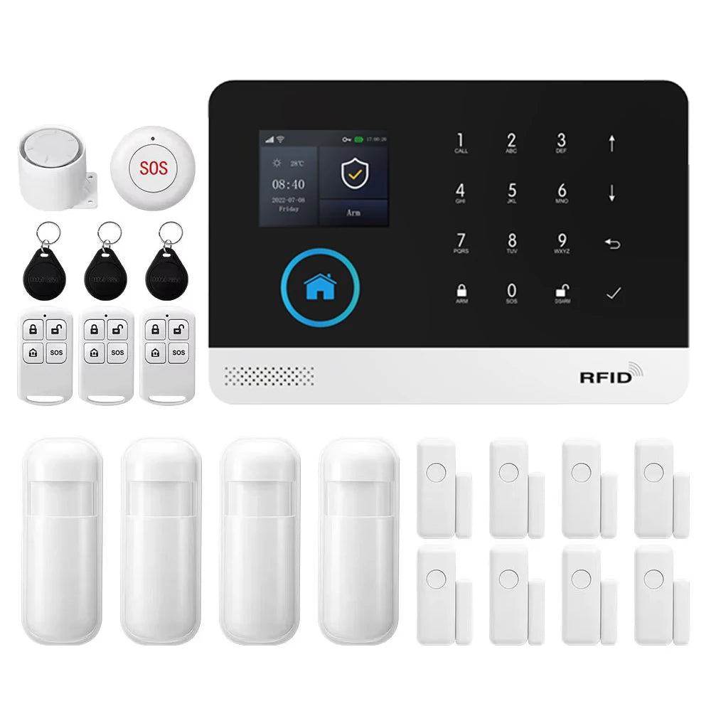 Kit Alarme Connectée WiFi 4G PGST — Détecteur Mouvement, Capteur Porte, Application Tuya - BLACKBEARD OUTDOOR INDUSTRIES