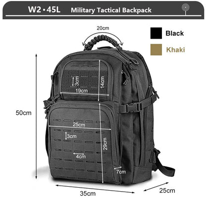 Sac à Dos Tactique 3 Jours – 38/45L | Imperméable, Résistant, Molle | Randonnée, Militaire, Survie - BLACKBEARD OUTDOOR INDUSTRIES