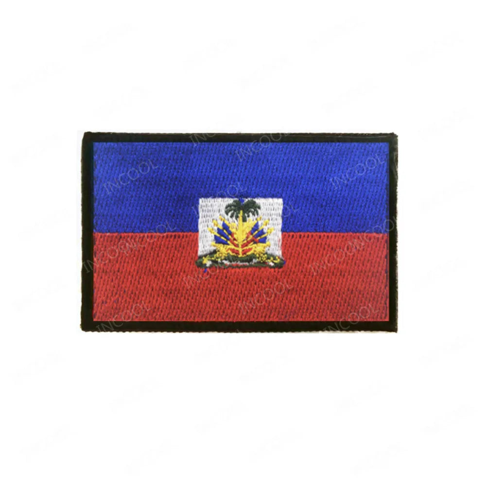 Patch Drapeaux Brodés Amérique et Caraïbes – 8×5 cm avec Velcro - BLACKBEARD OUTDOOR INDUSTRIES