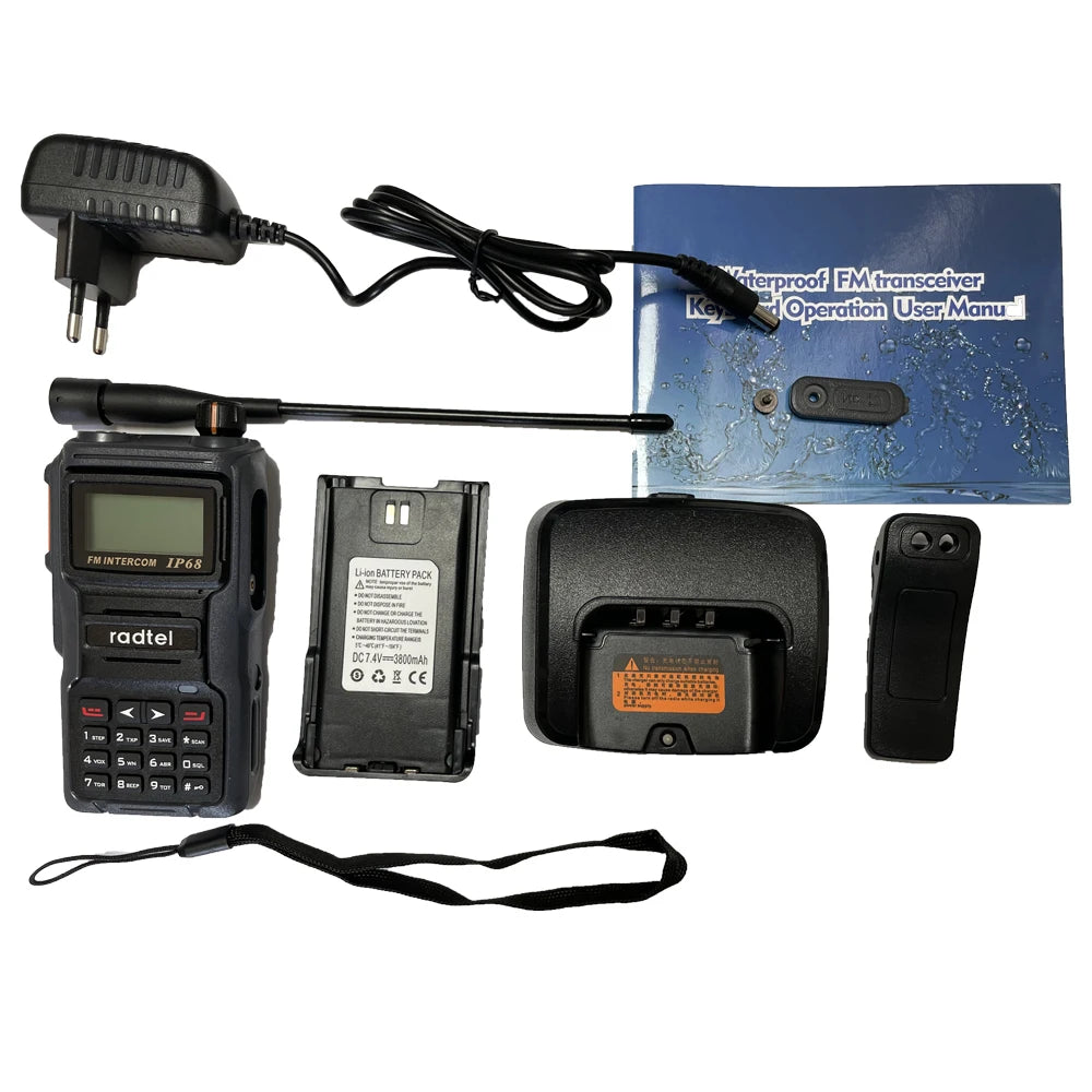 Talkie-Walkie Radtel IP68 – Radio Amateur Full Band 136-629 MHz, 199 Canaux, NOAA, Waterproof - BLACKBEARD OUTDOOR INDUSTRIES