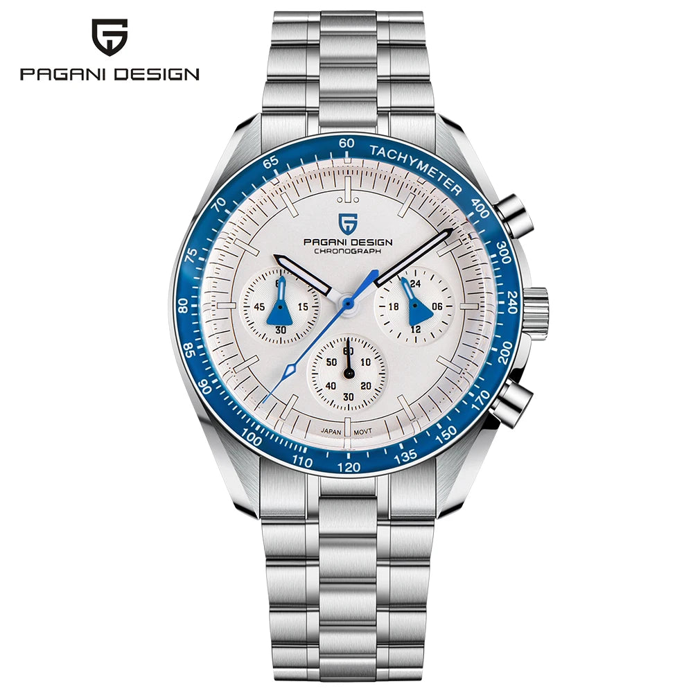 Montre Chronographe Pagani Design PD1701 Moon Watch 2026 — Japon, Saphir, 10 ATM + Boîte