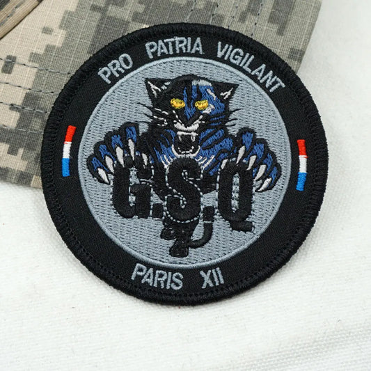 Patch Brodé France Tactique – Police Nationale & GSO | Velcro, Couture, Adhésif