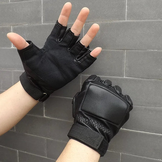 Mitaines tactiques en cuir – gants d'intervention noir (Homme/Femme) - BLACKBEARD OUTDOOR INDUSTRIES