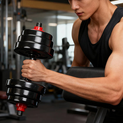 Haltères réglables de musculation, 10, 15 ou 20 kg