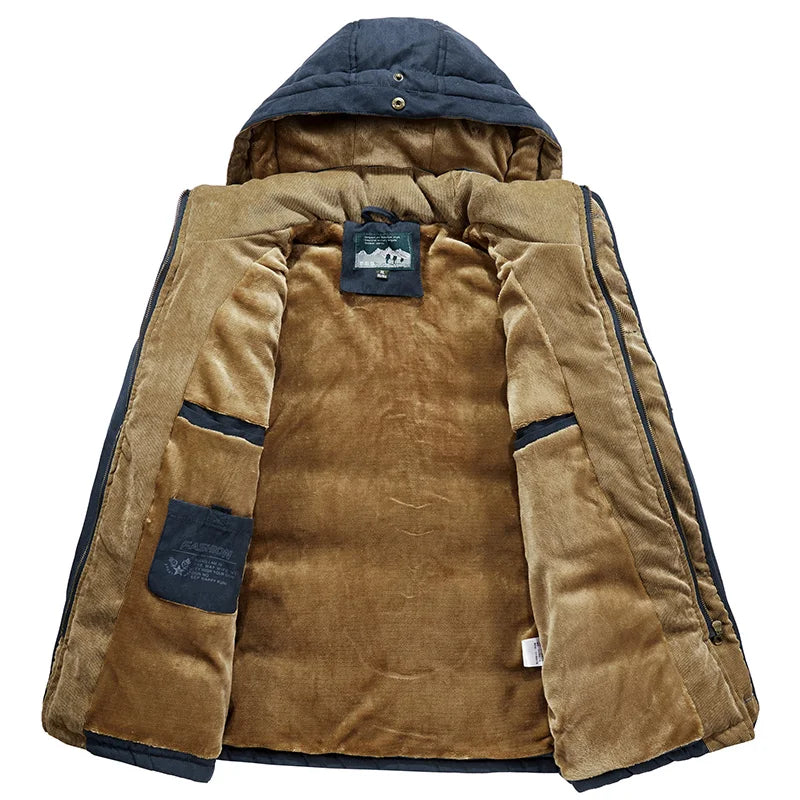 Parka Homme Hiver Coupe-Vent à Capuche Amovible – Polaire Chaude Grande Taille S-6XL - BLACKBEARD OUTDOOR INDUSTRIES