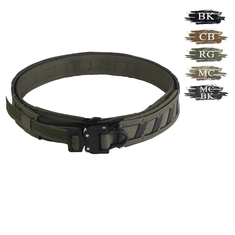 Ceinture Tactique Double Couche avec Boucle Métallique Cobra et Système MOLLE - Ceinture de Combat Soft avec Positionnement Magnétique BLACKBEARD OUTDOOR INDUSTRIES