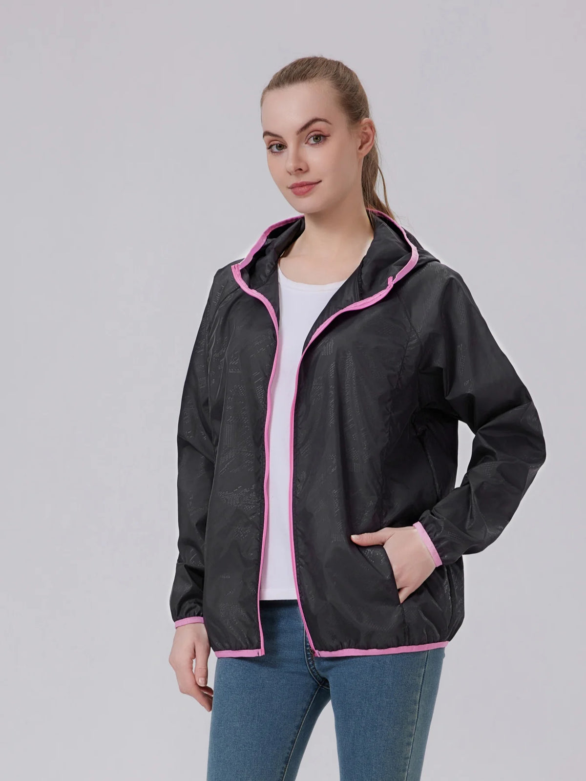 Veste coupe-vent femme anti-UV ultra légère, randonnée et sport