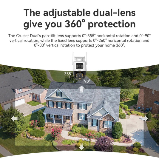 Caméra de Surveillance Extérieure IMOU Cruiser Dual – 8MP/10MP | Double Objectif | PTZ | Détection IA | WiFi 6 | Vision Nocturne Couleur Ma boutique