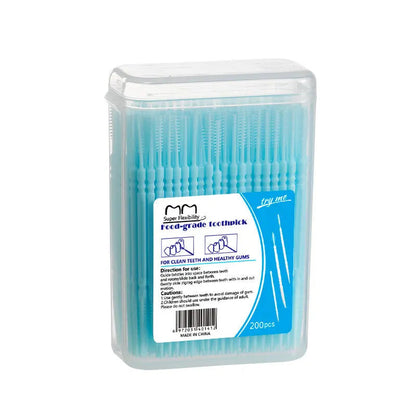 Toothpick Brosse – 200 Pièces en Boîte | Brossettes Interdentaires Jetables pour Adulte Ma boutique