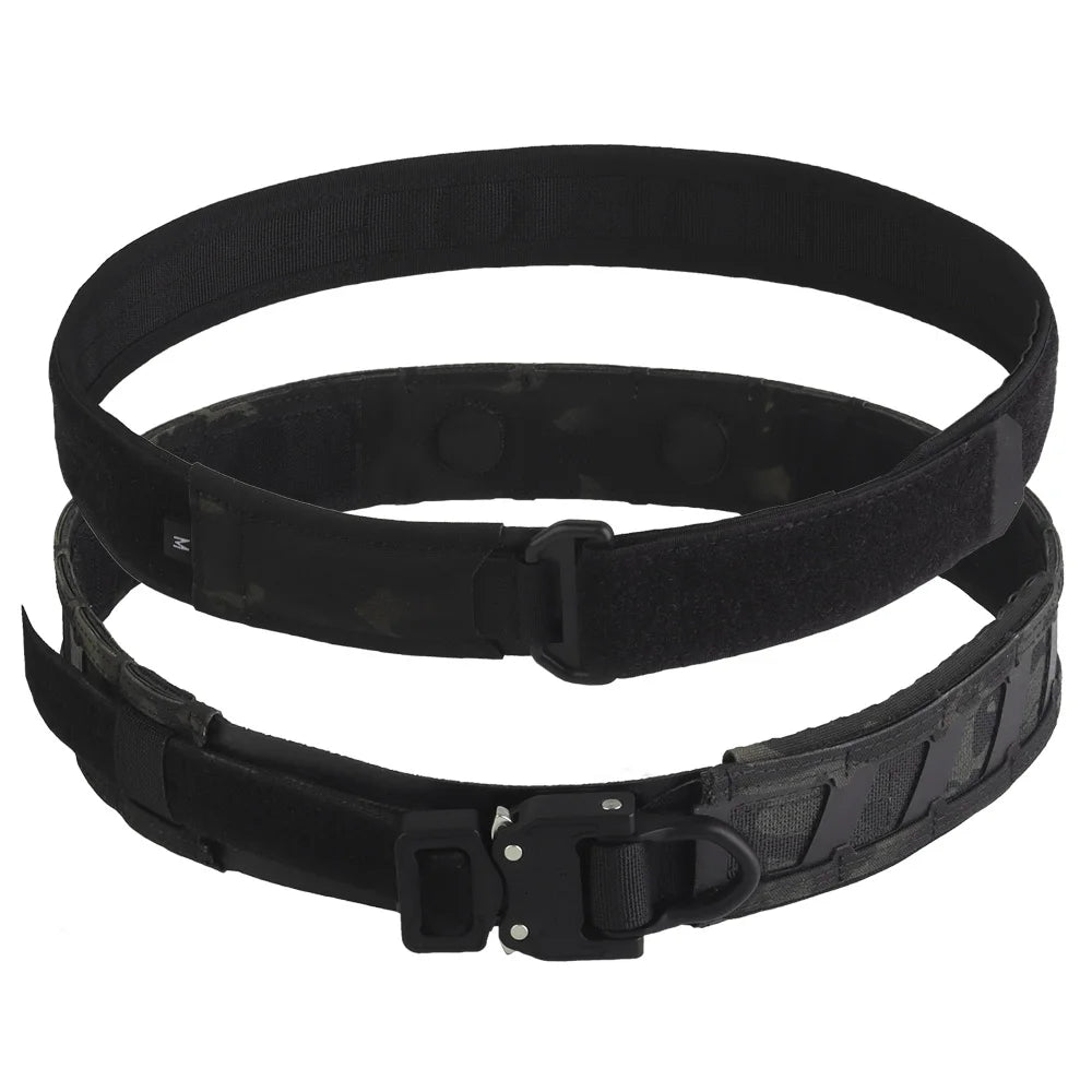 Ceinture Tactique Double Couche avec Boucle Métallique Cobra et Système MOLLE - Ceinture de Combat Soft avec Positionnement Magnétique BLACKBEARD OUTDOOR INDUSTRIES