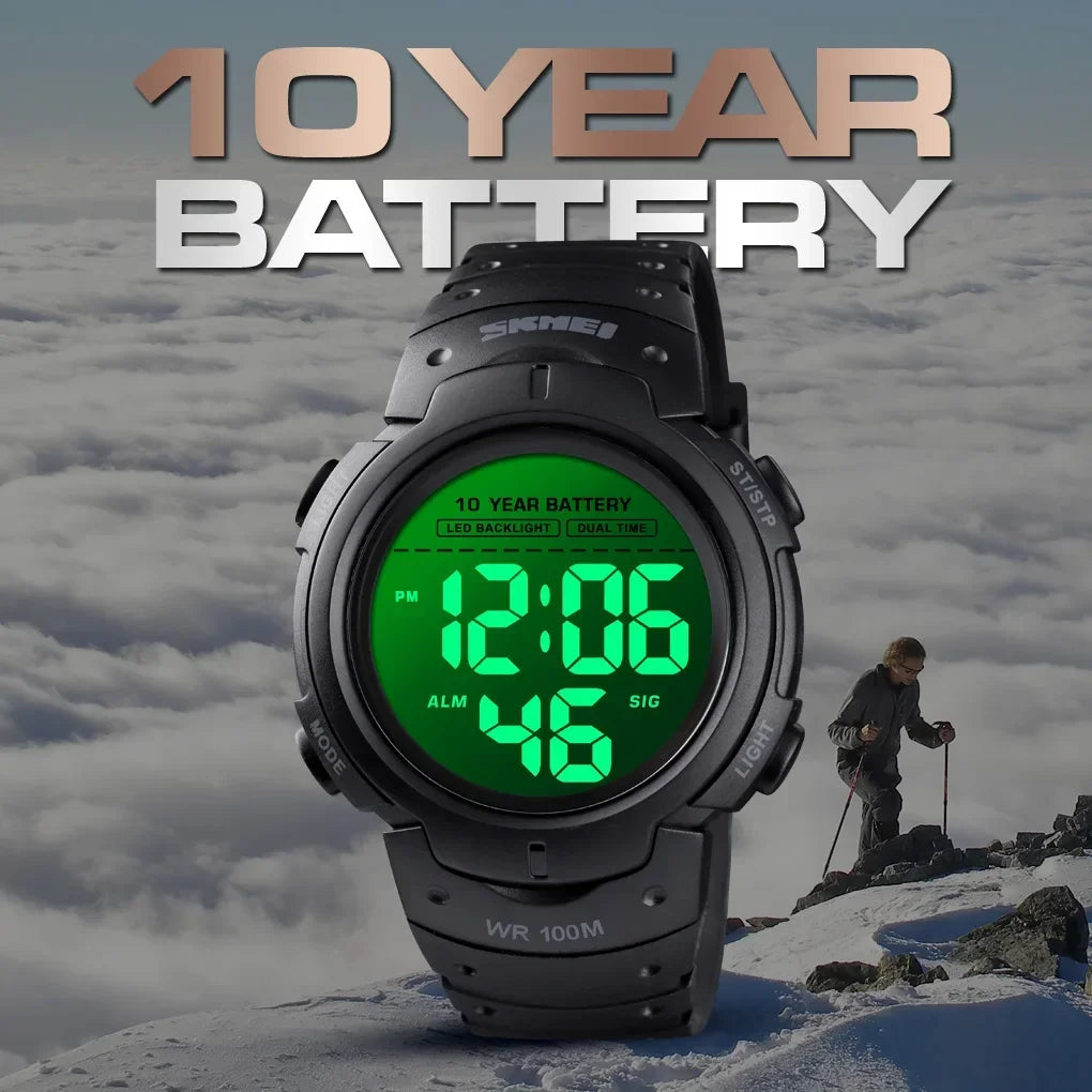 SKMEI 1560 – Montre Digitale Homme 100M Étanche - BLACKBEARD OUTDOOR INDUSTRIES