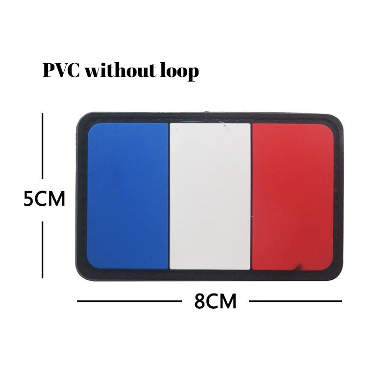 Patch Drapeau France Rectangulaire Brodé – Hook & Loop ou Couture | DIY Veste, Sac, Casquette, Brassard | 12 Modèles - BLACKBEARD OUTDOOR INDUSTRIES