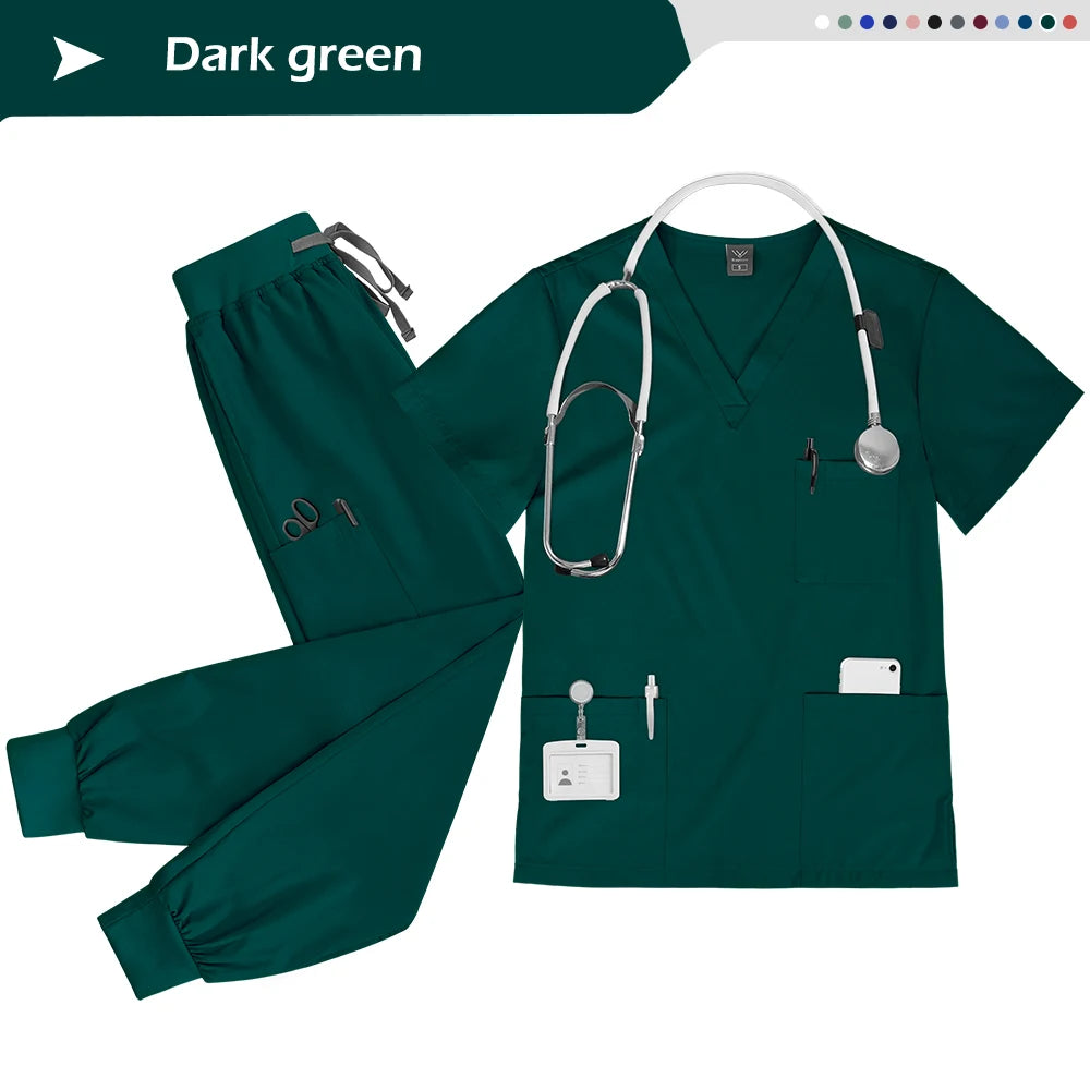 Ensemble Scrubs Infirmier Unisexe — Haut & Pantalon Jogger Médical - BLACKBEARD OUTDOOR INDUSTRIES