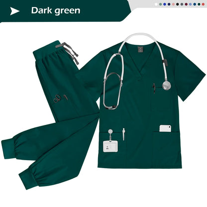 Ensemble Scrubs Infirmier Unisexe — Haut & Pantalon Jogger Médical - BLACKBEARD OUTDOOR INDUSTRIES