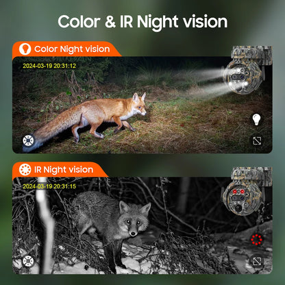 Caméra Solaire Camouflage SHIWOJIA 515-12X 4G 8MP Zoom 12x – Double Objectif, Batterie 7800mAh, IP65 | Chasse & Surveillance Outdoor