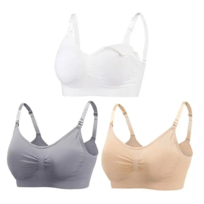 Lot de 3 Soutiens-Gorge d'Allaitement Maternité – Sans Armature, Grande Taille, Respirant