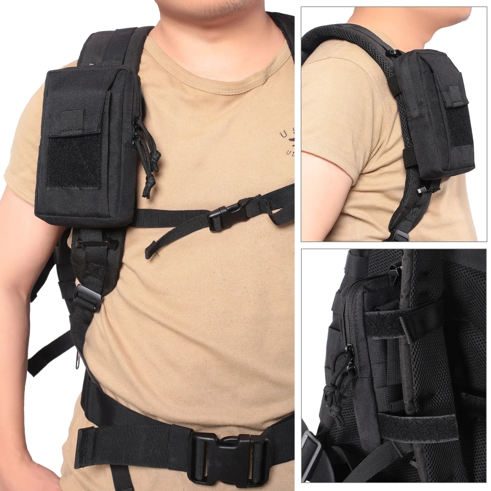 Sac à Dos Molle avec Poche Organisatrice – Support de Téléphone, Poche de Ceinture pour Camping, Randonnée, Chasse et Activités Outdoor BLACKBEARD OUTDOOR INDUSTRIES
